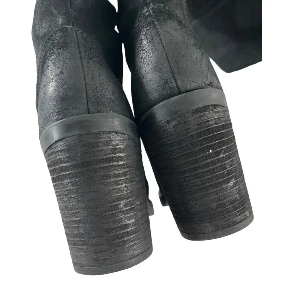 Born Womens Kathleen Over the Knee Suede Distressed Leather Boots Size 9.5M $245